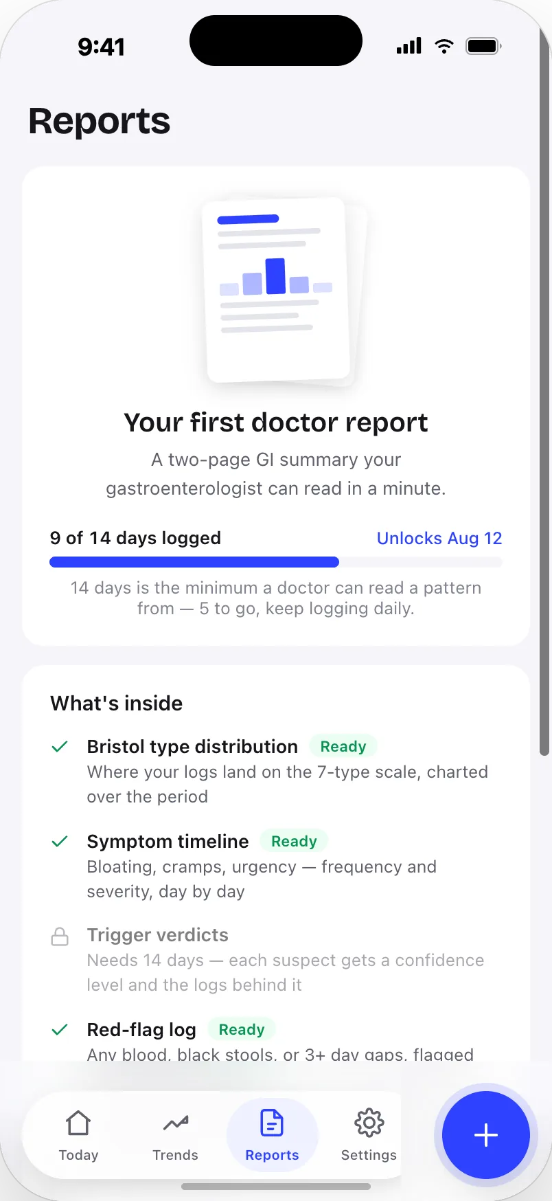 Poopier reports screen